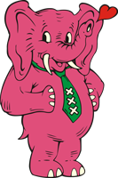 pink elephant logo casa roso